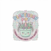 Sticker Tee-shirt graphique design graphique Pot Licorne P (Devant)