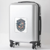 Sticker Tee shirt graphique vectoriel de cueilleur de marc (Sur valise)