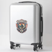 Sticker Tee-shirt graphique vectoriel Patriotic Beachcombe (Sur valise)