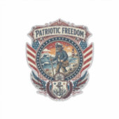 Sticker Tee-shirt graphique vectoriel Patriotic Beachcombe (Devant)
