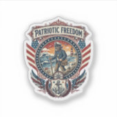 Sticker Tee-shirt graphique vectoriel Patriotic Beachcombe (Devant)