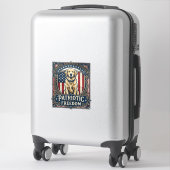 Sticker Tee-shirt graphique vectoriel Retriever doré patri (Sur valise)