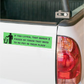 Sticker tegen rommelmakers groen (Op Truck)