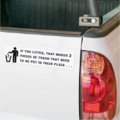 Sticker tegen rommelmakers wit (Op Truck)
