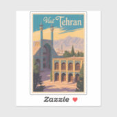 Sticker Téhéran Iran Golestan Palace Illustration Voyage (Feuille)