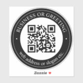 Sticker Télécharger le code QR ou le logo | Noir moderne (Feuille)