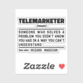 Sticker Telemarketer Noun Définition Représentant commerci (Feuille)