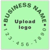 Sticker Téléphone d'affaires vert clair Grand Carré Vinyl (Devant)