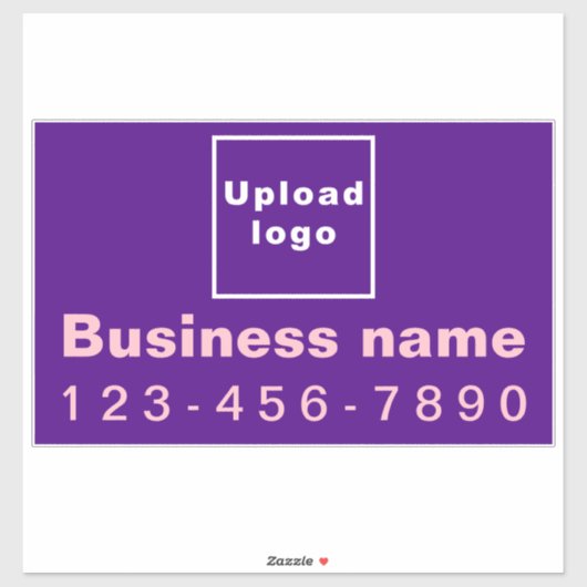 Sticker Téléphone professionnel sur grand rectangle violet (Feuille)