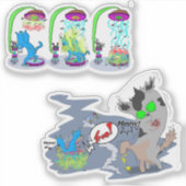 Sticker Téléportation Synode Space Boo Chat (Devant)