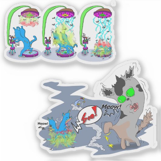 Sticker Téléportation Synode Space Boo Chat (Devant)