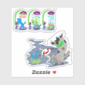 Sticker Téléportation Synode Space Boo Chat (Feuille)