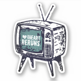 Sticker Téléviseur rétro vintage à refaire coeur