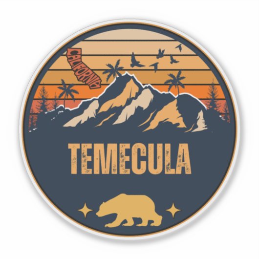 Sticker Temecula, Californie (Devant)