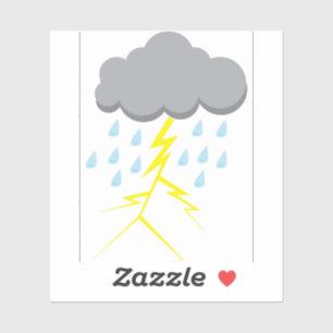 Sticker Tempête de tonnerre et éclairs