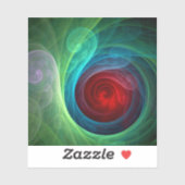 Sticker Tempête rouge Floral Art moderne Abstrait Motif co (Feuille)