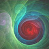 Sticker Tempête rouge Floral Art moderne Abstrait Motif co (Devant)