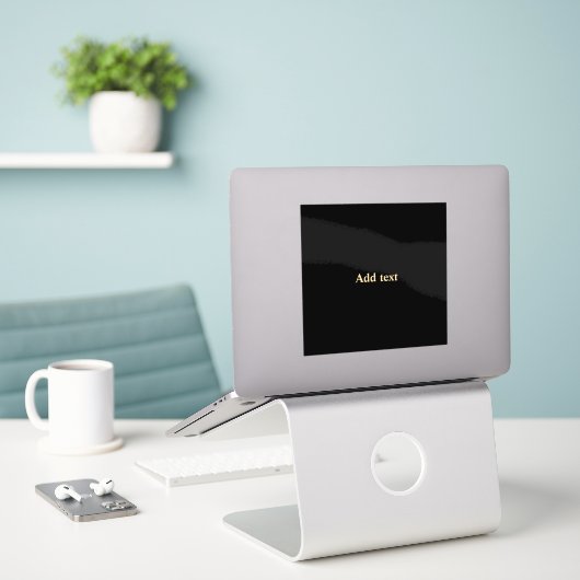 Sticker Template - Add text (Ordinateur portable sur le bureau)