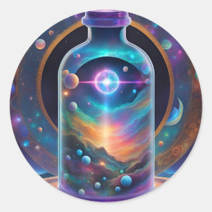 Sticker - Temps dans une bouteille; Galaxie Prisma