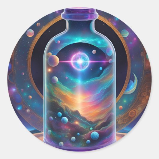 Sticker - Temps dans une bouteille; Galaxie Prisma (Devant)