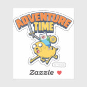 Sticker Temps d'aventure | Finn Riding Jake (Feuille)