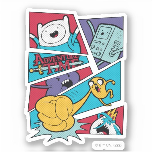 Sticker Temps d'aventure | Graphique du panneau d'action (Devant)