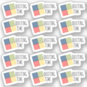 Sticker Temps de courtepointe Artiste Hobby Bujo Planner (Devant)