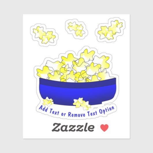 Sticker Temps de Film Popcorn (Feuille)