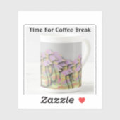 Sticker Temps De Pause Café (Feuille)