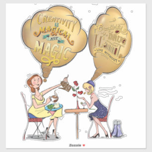 Sticker Temps de pause magique créative avec amis