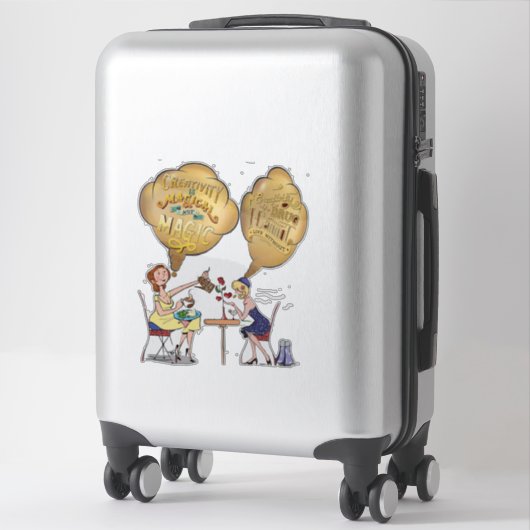 Sticker Temps de pause magique créative avec amis (Sur valise)