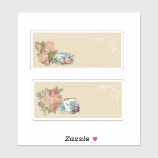 Sticker Temps du café rétro (Feuille)