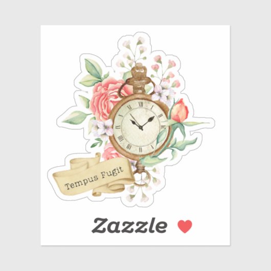 Sticker Tempus Fugit (Feuille)