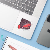 Sticker Tendance Bitcoin du Marché Boursier (Ordinateur portable avec iPhone)
