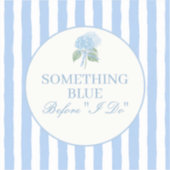 Sticker Tendance Hydrangea Bleu Shower de Mariée (Recto)