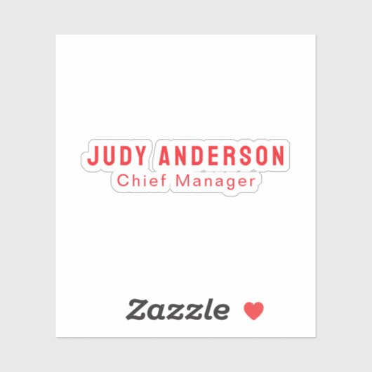 Sticker Tendance Rouge Clair Professionnel Moderne Élégant (Feuille)