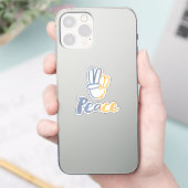 Sticker Tenez-vous avec l'Ukraine - Symbole de PAIX Signe  (Téléphone)