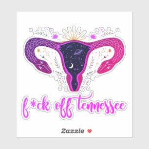 Sticker Tennessee Abortion Ban Celestial Uterus autodécal