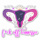 Sticker Tennessee Abortion Ban Celestial Uterus autodécal (Devant)