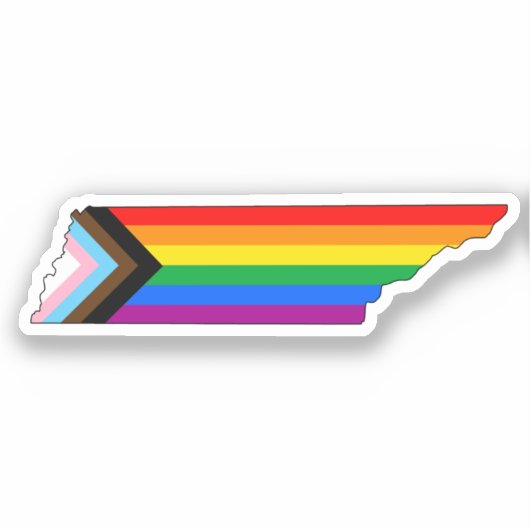 Sticker Tennessee State Pride LGBTQ Progress Pride (Recto)