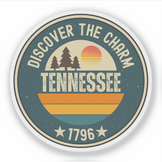 Sticker Tennessee State - Volunteer Spirit Gift (Devant)