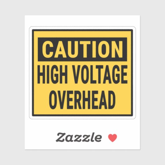 Sticker Tension supérieure de prudence (Feuille)