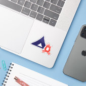 Sticker Tente et feu de camp (Ordinateur portable avec iPhone)