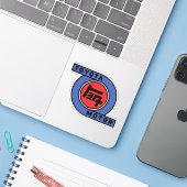 STICKER TEQ VINTAGE (Ordinateur portable avec iPhone)