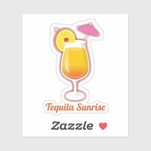 Sticker Tequila Sunrise (Feuille)