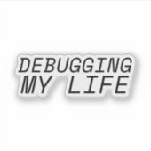 Sticker Terminal d'identité de machine Minimaliste (Devant)