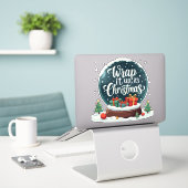 Sticker Terminer C’est Noël Snow Globe Design (Ordinateur portable sur le bureau)