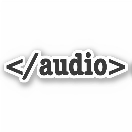 Sticker Terminer le code HTML5 audio (Devant)