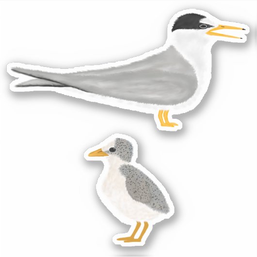 Sticker Terne minimum avec sa poussette (Devant)