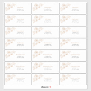 Sticker Terracotta Floral Line Art Adresse du client